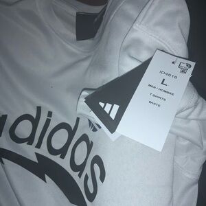 Adidas Trefoil Latge White w/Black Logo T-Shirt (IA4815) New
